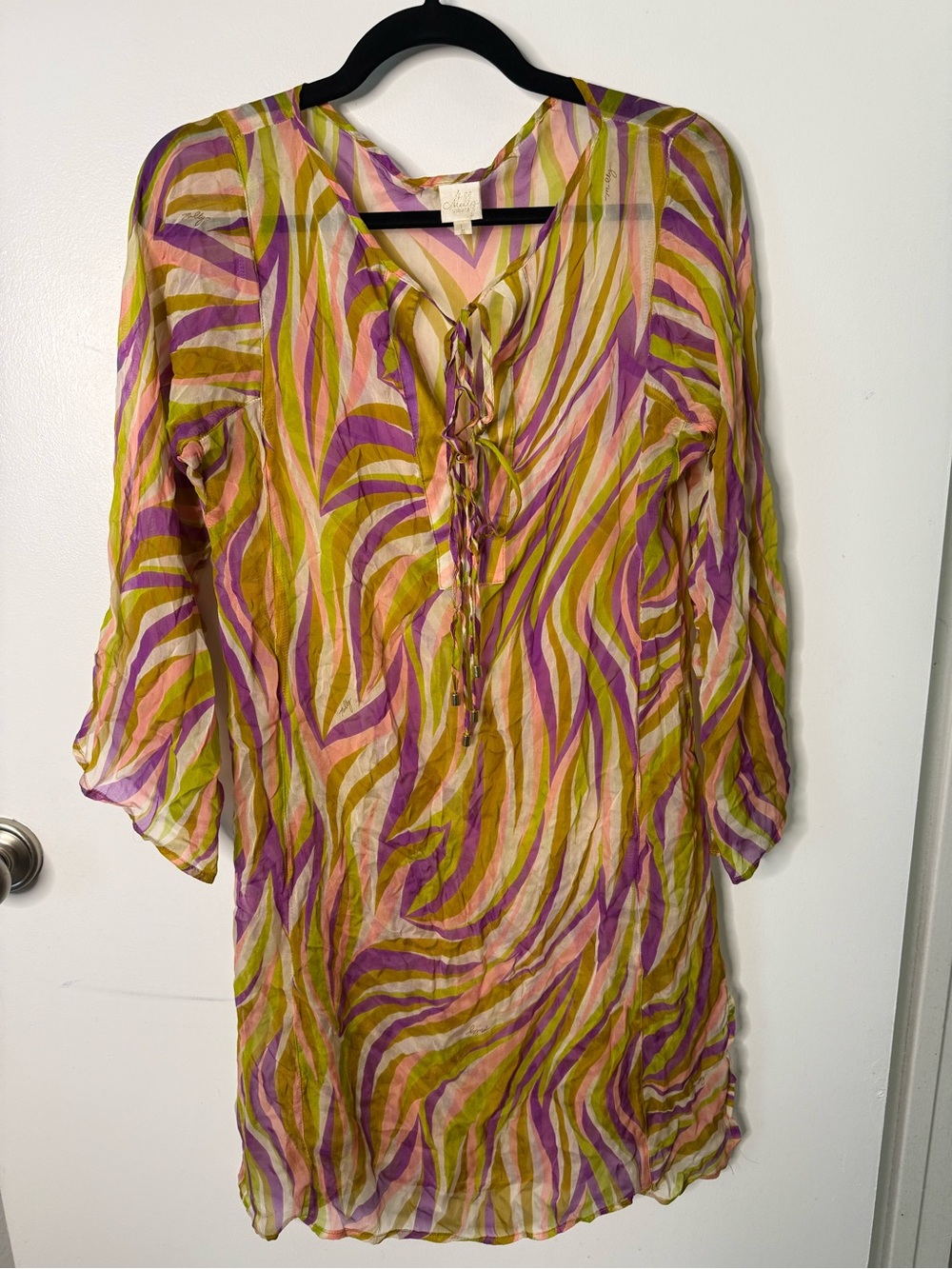 PUCCI Style 100% Silk Printed CoverUp Dress